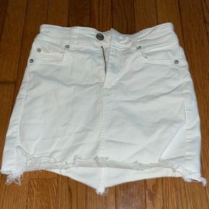 American Eagle Next Level Stretch White Denim Skirt